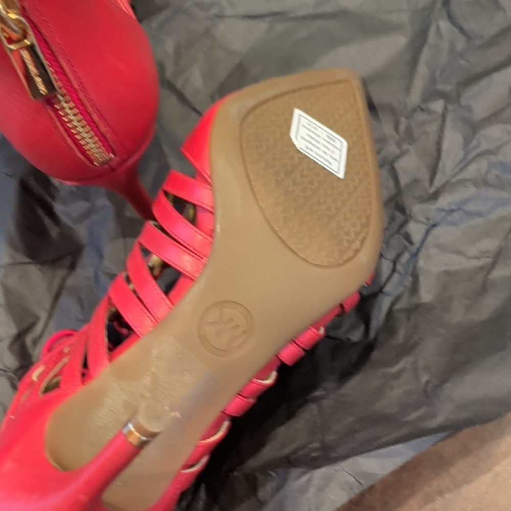 Michael Kors Red Strappy Heels - Picture 7 of 8